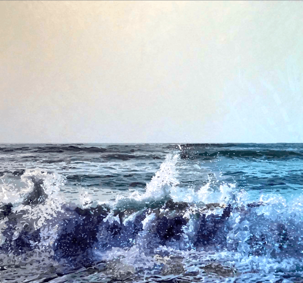 Joeggu Hossmann oil on canvas ocean at EXOgallery